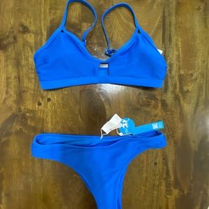 Cupshe bathing suit. Blue. Size medium bikini.